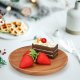 2-Pack Small Wooden Plates for Serving Appetizer Plate Snack Plate Mini Dinner Plate Round Charcuterie Board Cheese Plate Food Plate