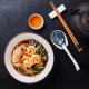 Ceramic Soup Spoon, with Long Handle Easy to Hold, Non-slip Bottom, for Japanese Ramen, Chinese Wonton, Dumplings, Pho, Noodle Soup Spoons, Set of 4