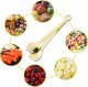 Mini Appetizer Tongs Stainless Steel Set of 4, Gold Plated Small Serving Tongs, 6 Inch(15.2cm, Golden)