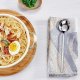 Premium Soup Spoons with Long Handles, Set of 4, 18/10 Stainless Steel, Dishwasher Safe