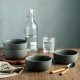 Stoneware Cereal Bowls for Kitchen, 28oz Large Ceramic Soup Bowls Set of 4 for Meal, Chip-Resistant Kitchen Bowls with Wavy Rim, Reactive Glaze Matte