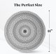 Melamine Plates, 11-Inch Lightweight and Break-Resistant Dinner Plates, Moroccan Black/White Design, Set Of 4